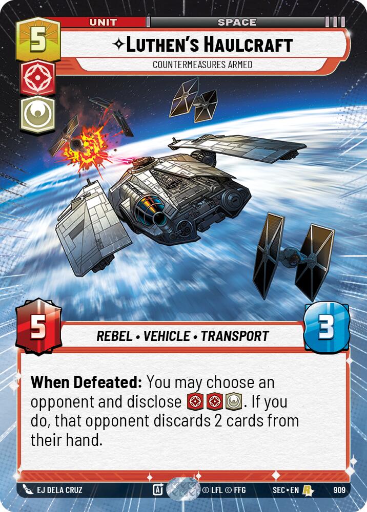 Luthen's Haulcraft - Countermeasures Armed (Hyperspace Foil) (909) (909) [Secrets of Power] | Shuffle n Cut Hobbies & Games