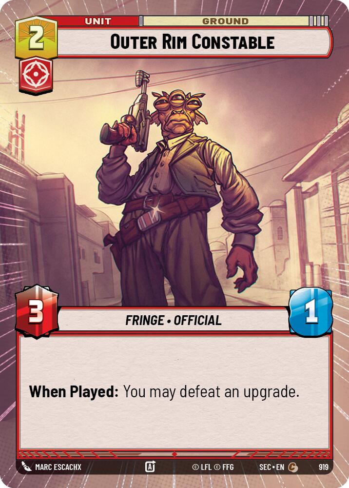 Outer Rim Constable (919) (Hyperspace Foil) (919) [Secrets of Power] | Shuffle n Cut Hobbies & Games