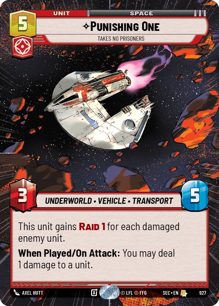 Punishing One - Takes No Prisoners (Hyperspace Foil) (927) (927) [Secrets of Power] | Shuffle n Cut Hobbies & Games