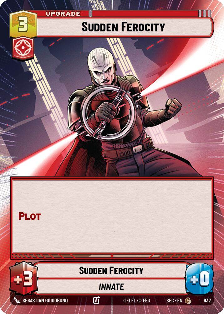 Sudden Ferocity (932) (Hyperspace Foil) (932) [Secrets of Power] | Shuffle n Cut Hobbies & Games