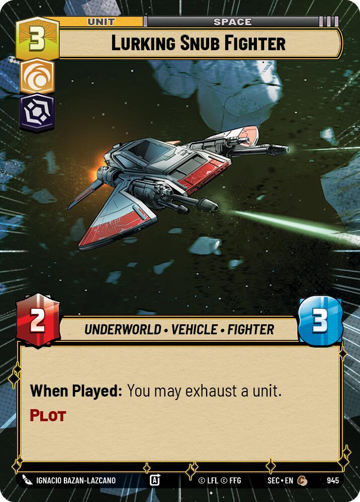 Lurking Snub Fighter (945) (Hyperspace Foil) (945) [Secrets of Power] | Shuffle n Cut Hobbies & Games