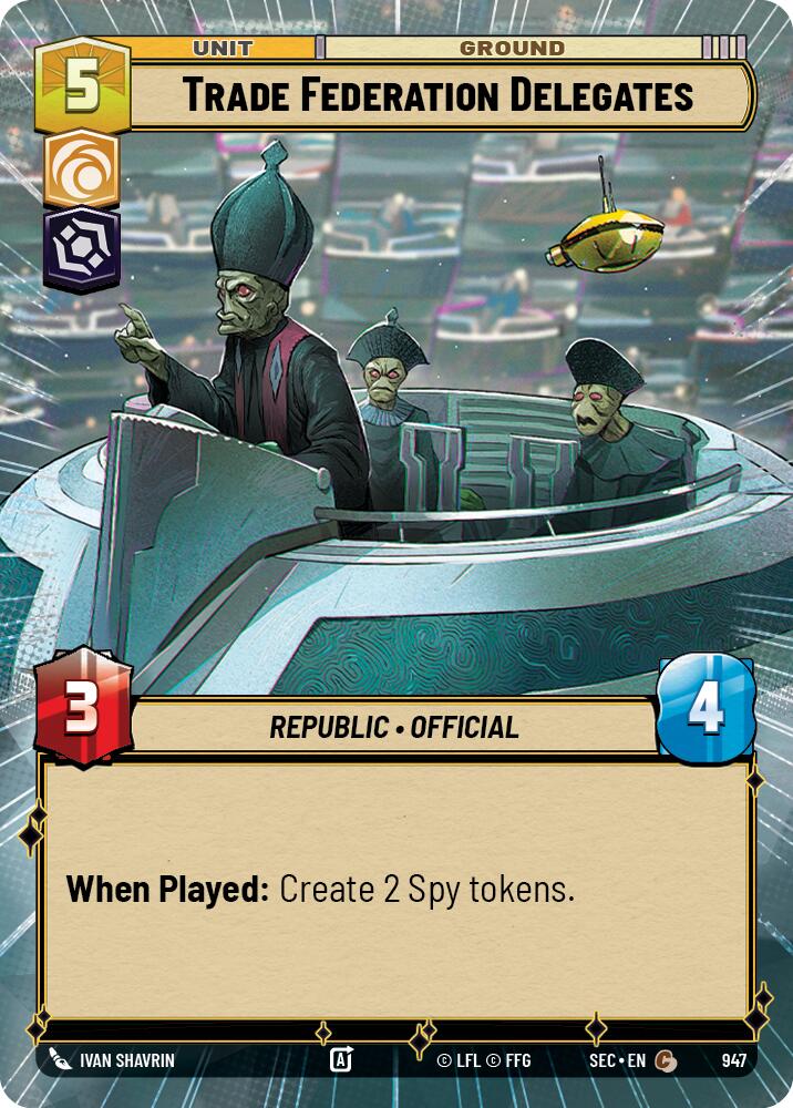 Trade Federation Delegates (947) (Hyperspace Foil) (947) [Secrets of Power] | Shuffle n Cut Hobbies & Games