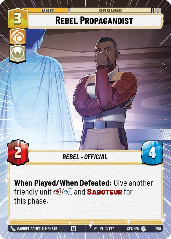 Rebel Propagandist (958) (Hyperspace Foil) (958) [Secrets of Power] | Shuffle n Cut Hobbies & Games