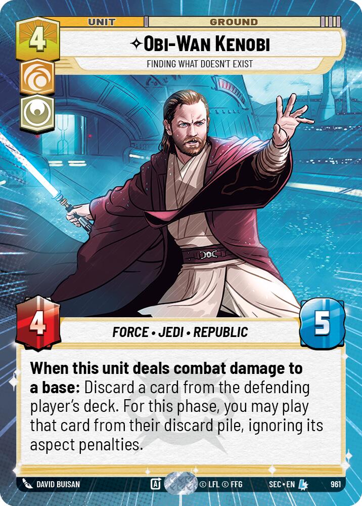 Obi-Wan Kenobi - Finding What Doesn't Exist (Hyperspace Foil) (961) (961) [Secrets of Power] | Shuffle n Cut Hobbies & Games
