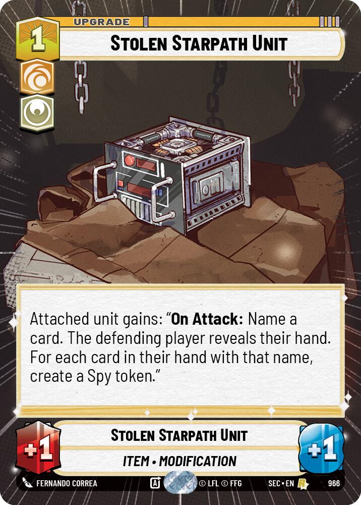 Stolen Starpath Unit (966) (Hyperspace Foil) (966) [Secrets of Power] | Shuffle n Cut Hobbies & Games