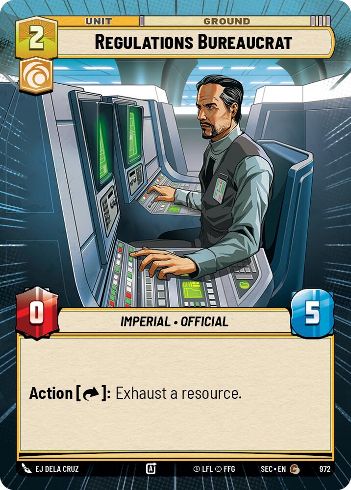 Regulations Bureaucrat (972) (Hyperspace Foil) (972) [Secrets of Power] | Shuffle n Cut Hobbies & Games