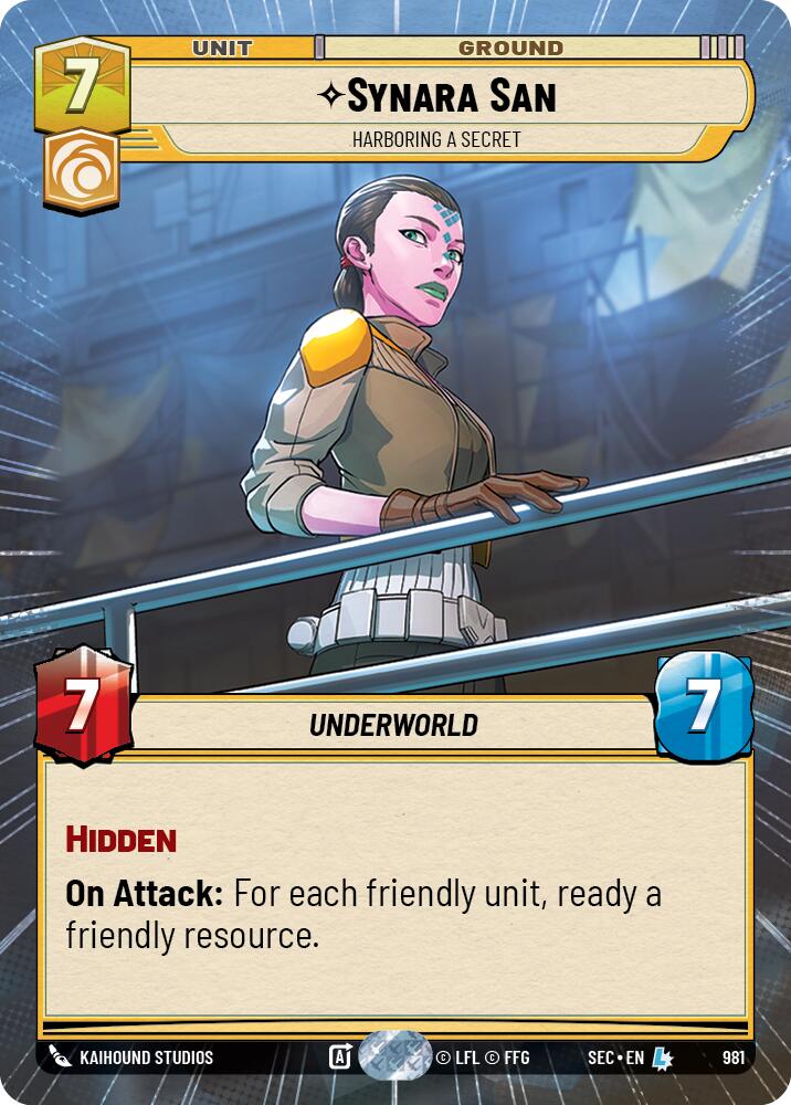 Synara San - Harboring a Secret (Hyperspace Foil) (981) (981) [Secrets of Power] | Shuffle n Cut Hobbies & Games