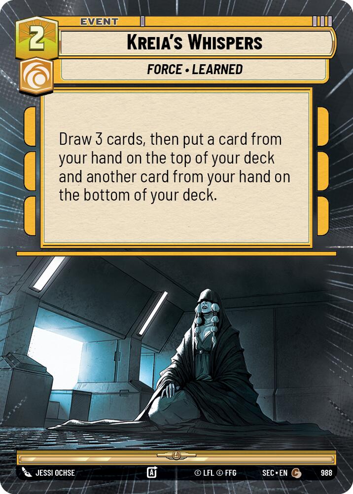 Kreia's Whispers (988) (Hyperspace Foil) (988) [Secrets of Power] | Shuffle n Cut Hobbies & Games