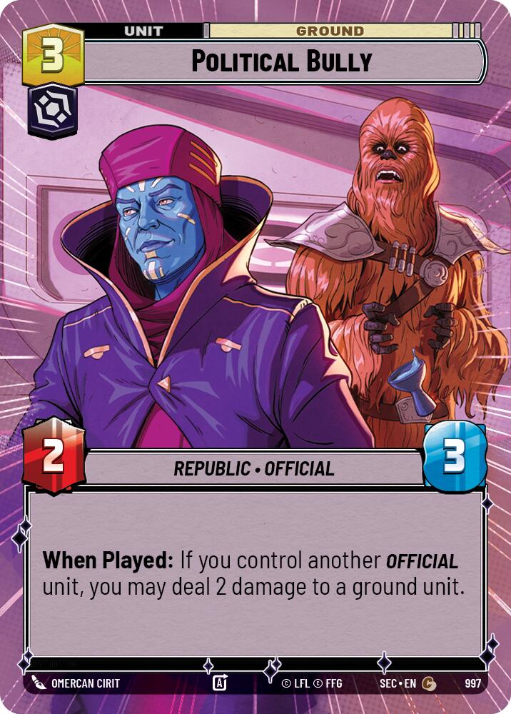 Political Bully (997) (Hyperspace Foil) (997) [Secrets of Power] | Shuffle n Cut Hobbies & Games