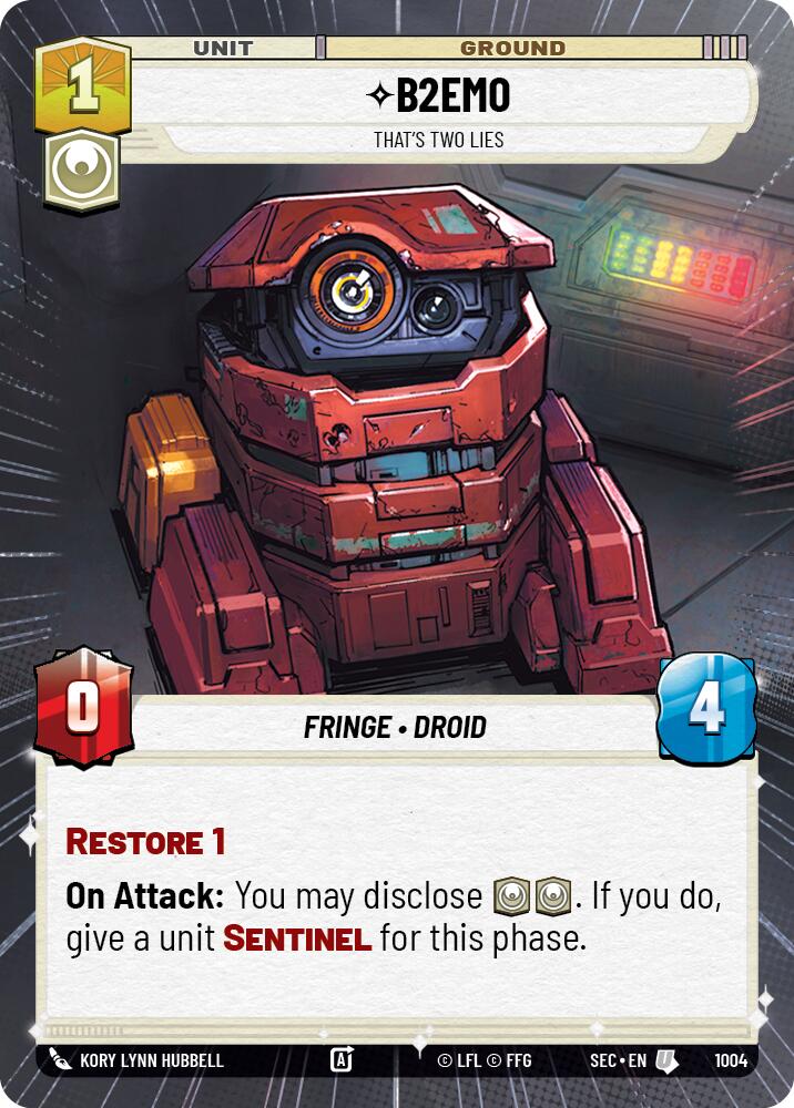 B2EMO - That's Two Lies (Hyperspace Foil) (1004) (1004) [Secrets of Power] | Shuffle n Cut Hobbies & Games