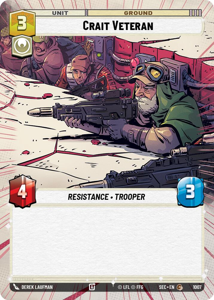 Crait Veteran (1007) (Hyperspace Foil) (1007) [Secrets of Power] | Shuffle n Cut Hobbies & Games