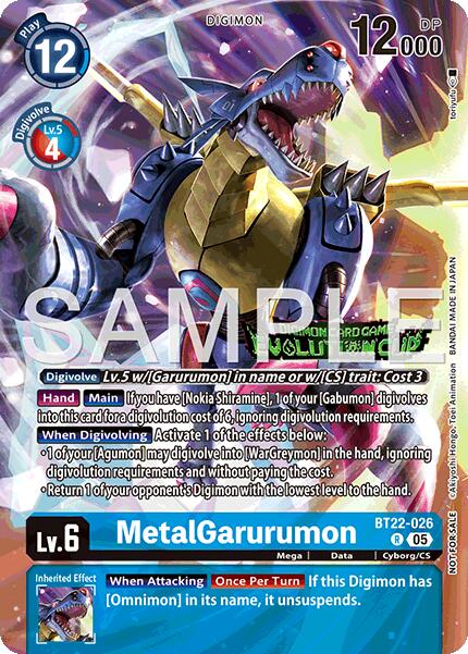 MetalGarurumon [BT22-026] (Evolution Cup 2025 Vol. 3 Participant) [Cyber Eden] | Shuffle n Cut Hobbies & Games