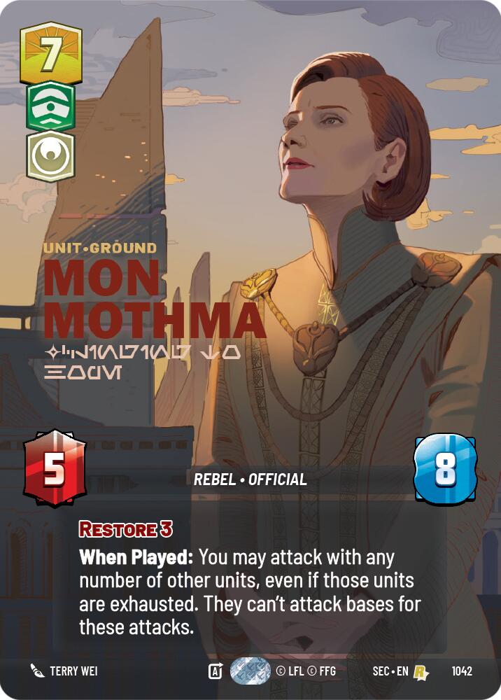 Mon Mothma - Clinging to Hope (Prestige) (1042) (1042) [Secrets of Power] | Shuffle n Cut Hobbies & Games