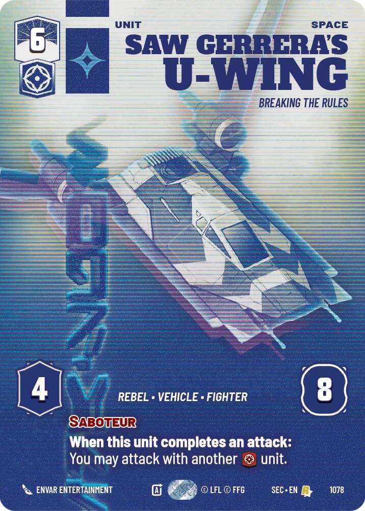 Saw Gerrera's U-Wing - Breaking the Rules (Prestige) (1078) (1078) [Secrets of Power] | Shuffle n Cut Hobbies & Games