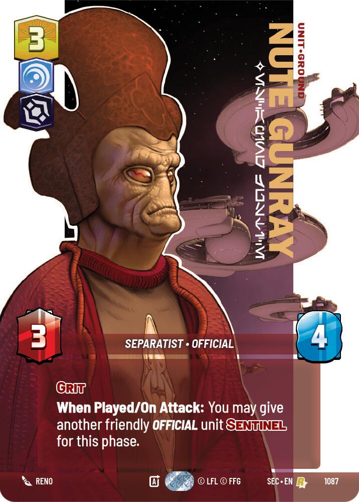 Nute Gunray - Escaping Justice (Prestige Foil) (1087) (1087) [Secrets of Power] | Shuffle n Cut Hobbies & Games
