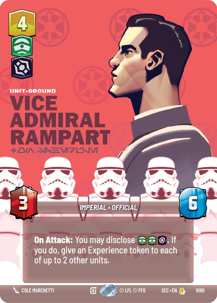 Vice Admiral Rampart - On Schedule (Prestige Foil) (1090) (1090) [Secrets of Power] | Shuffle n Cut Hobbies & Games