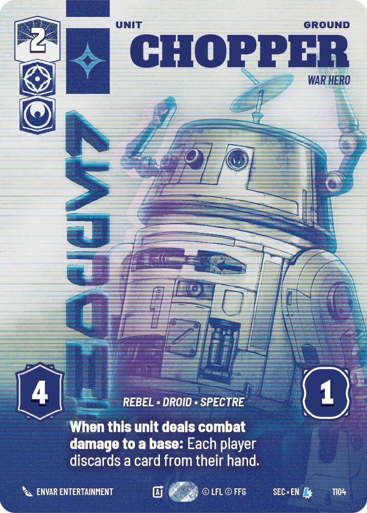 Chopper - War Hero (Prestige Foil) (1104) (1104) [Secrets of Power] | Shuffle n Cut Hobbies & Games