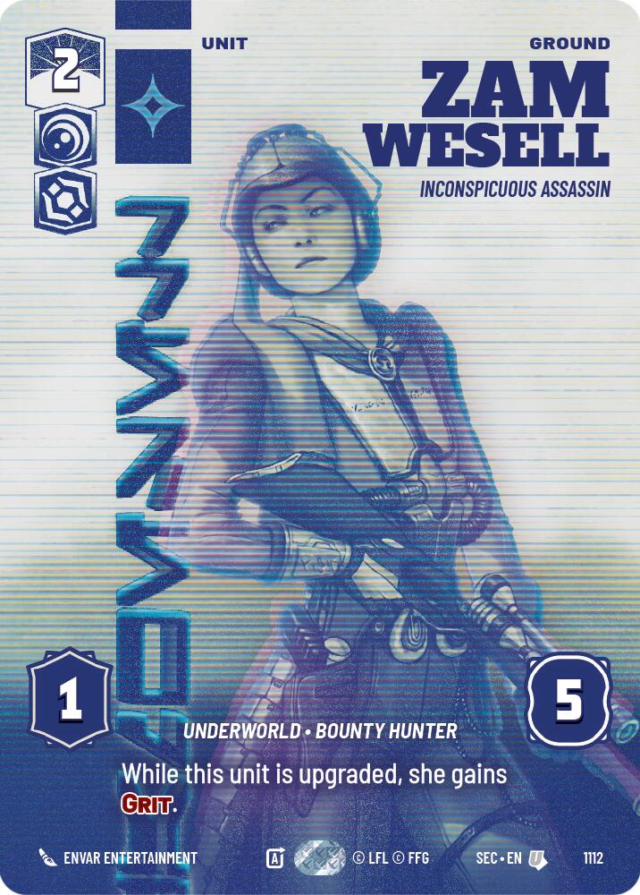 Zam Wesell - Inconspicuous Assassin (Prestige Foil) (1112) (1112) [Secrets of Power] | Shuffle n Cut Hobbies & Games