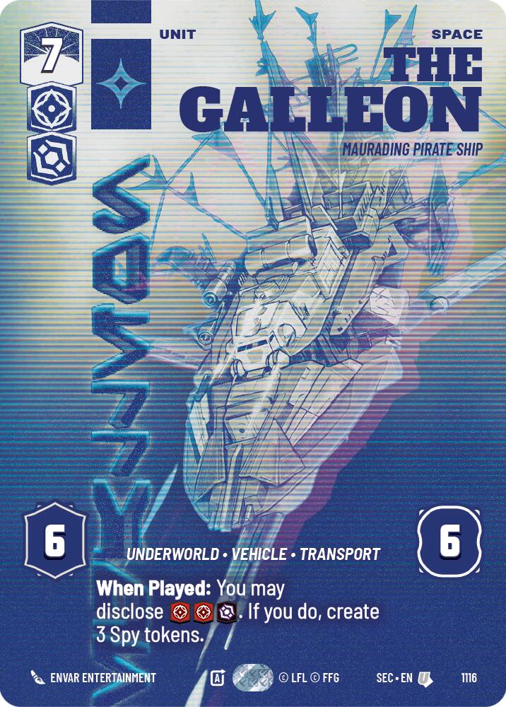 The Galleon - Marauding Pirate Ship (Prestige Foil) (1116) (1116) [Secrets of Power] | Shuffle n Cut Hobbies & Games