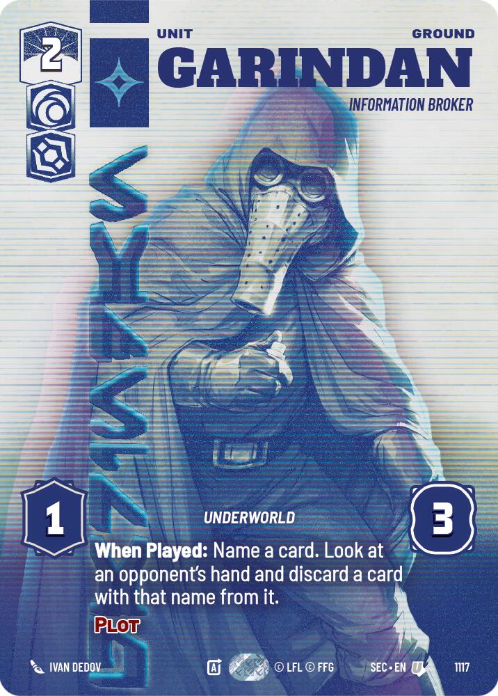 Garindan - Information Broker (Prestige Foil) (1117) (1117) [Secrets of Power] | Shuffle n Cut Hobbies & Games
