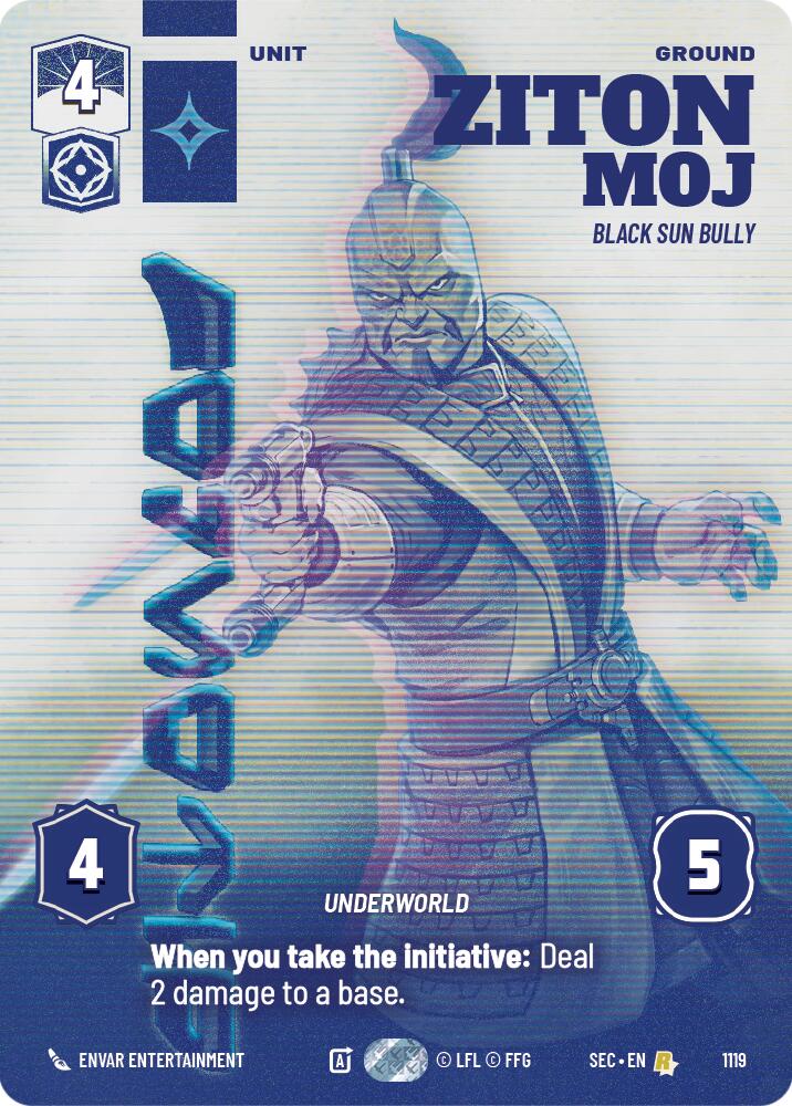 Ziton Moj - Black Sun Bully (Prestige Foil) (1119) (1119) [Secrets of Power] | Shuffle n Cut Hobbies & Games