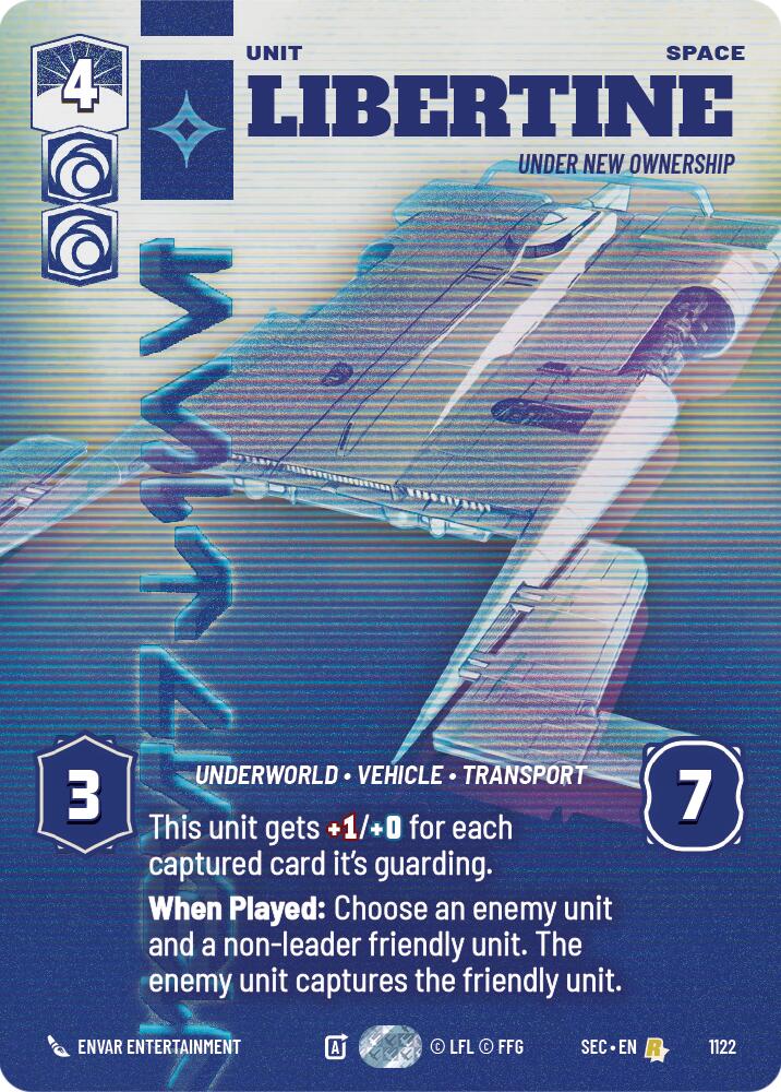 Libertine - Under New Ownership (Prestige Foil) (1122) (1122) [Secrets of Power] | Shuffle n Cut Hobbies & Games