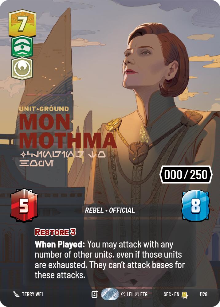 Mon Mothma - Clinging to Hope (Serialized) (1128) (1128) [Secrets of Power] | Shuffle n Cut Hobbies & Games