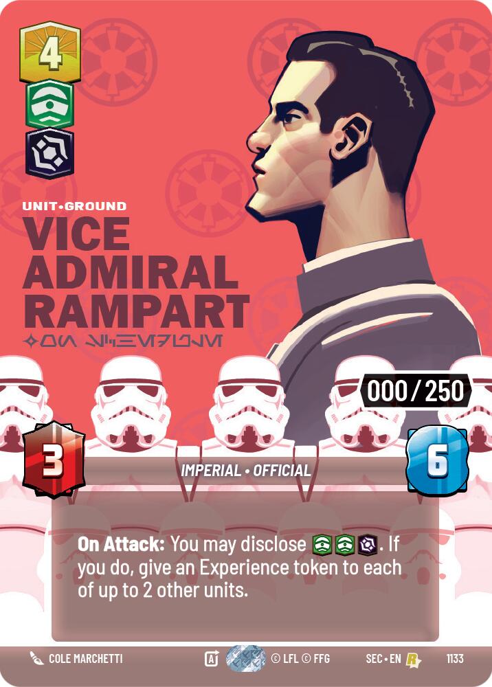 Vice Admiral Rampart - On Schedule (Serialized) (1133) (1133) [Secrets of Power] | Shuffle n Cut Hobbies & Games