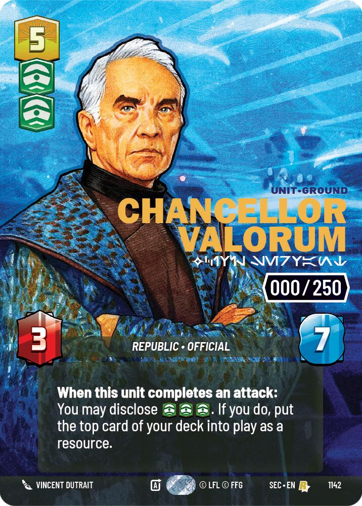 Chancellor Valorum - Civil Servant (Serialized) (1142) (1142) [Secrets of Power] | Shuffle n Cut Hobbies & Games