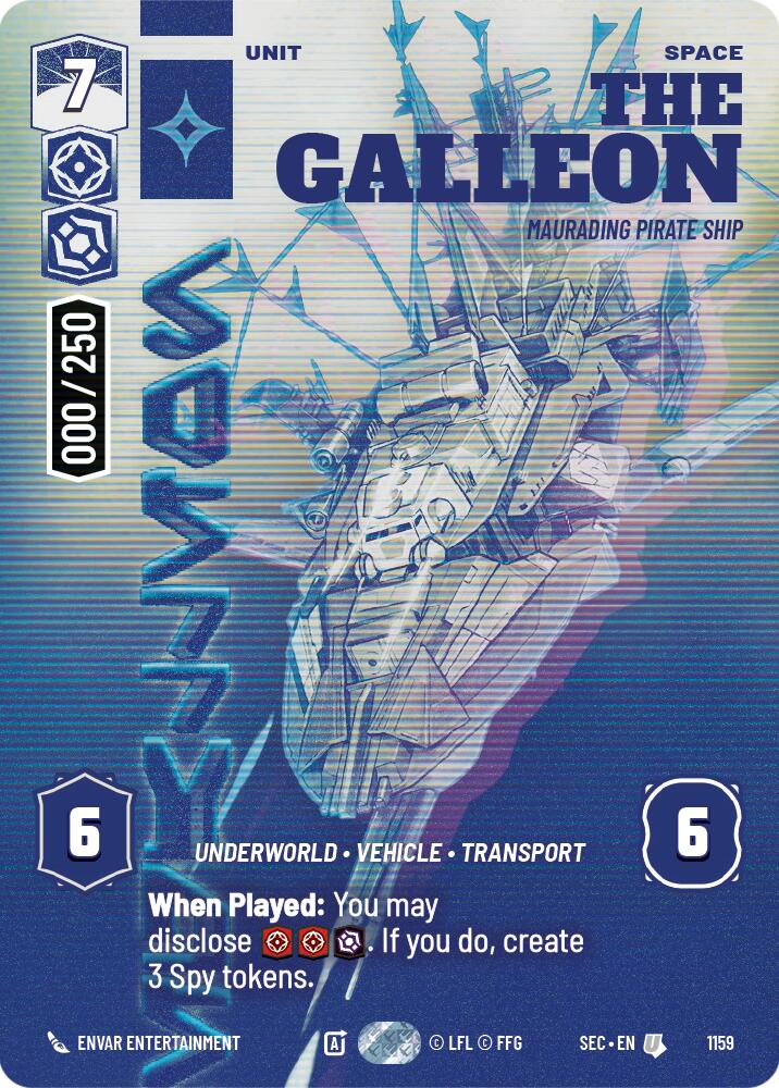 The Galleon - Marauding Pirate Ship (Serialized) (1159) (1159) [Secrets of Power] | Shuffle n Cut Hobbies & Games