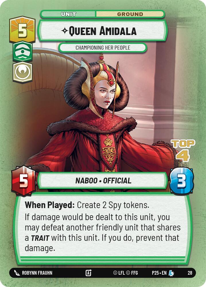 Queen Amidala - Championing Her People (Top 4) (28) (28) [Organized Play Promos] | Shuffle n Cut Hobbies & Games