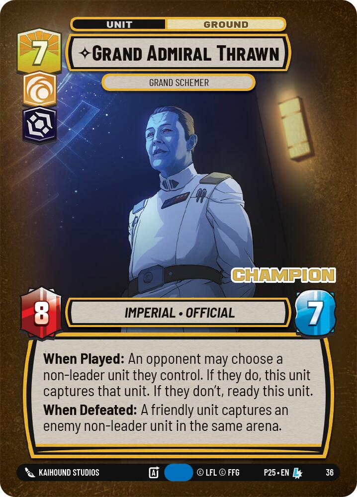 Grand Admiral Thrawn - Grand Schemer (Champion) (36) (36) [Secrets of Power: Weekly Play] | Shuffle n Cut Hobbies & Games