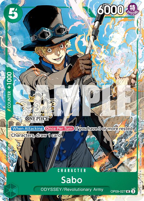 Sabo (OP09-027) (3rd Anniversary Tournament 3 Brothers Pack [Carrying On His Will: 3rd Anniversary Tournament Cards] | Shuffle n Cut Hobbies & Games