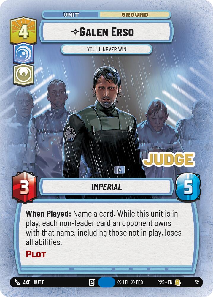 Galen Erso - You'll Never Win (32) (32) [Judge Promos] | Shuffle n Cut Hobbies & Games