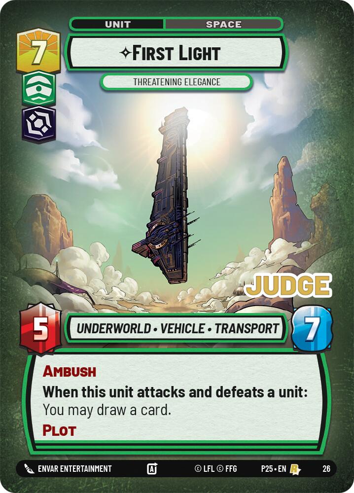 First Light - Threatening Elegance (26) (26) [Judge Promos] | Shuffle n Cut Hobbies & Games