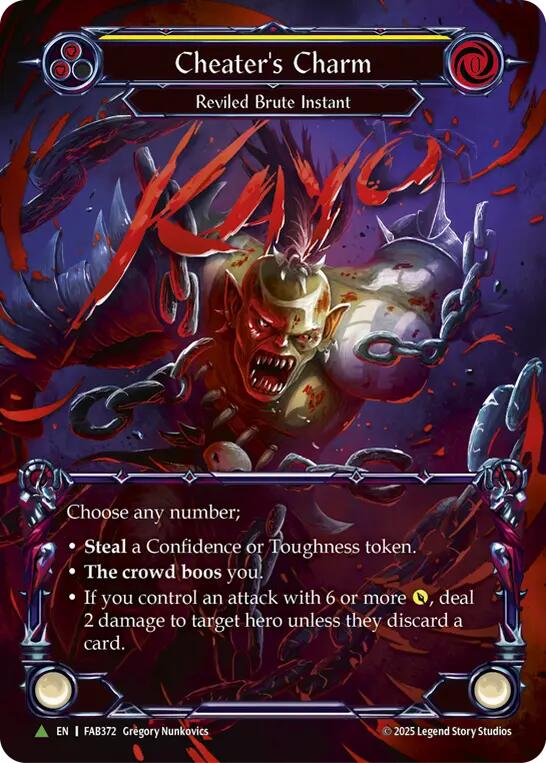 Cheater's Charm [FAB372] (Promo)  Cold Foil | Shuffle n Cut Hobbies & Games