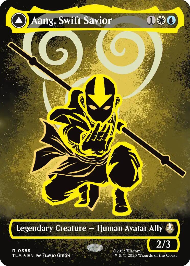 Aang, Swift Savior (359) (Borderless) [Avatar: The Last Airbender] | Shuffle n Cut Hobbies & Games