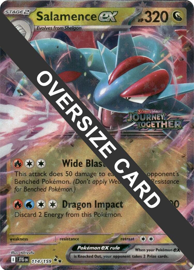 Salamence ex (114/159) (Jumbo Card) [Scarlet & Violet: Journey Together] | Shuffle n Cut Hobbies & Games