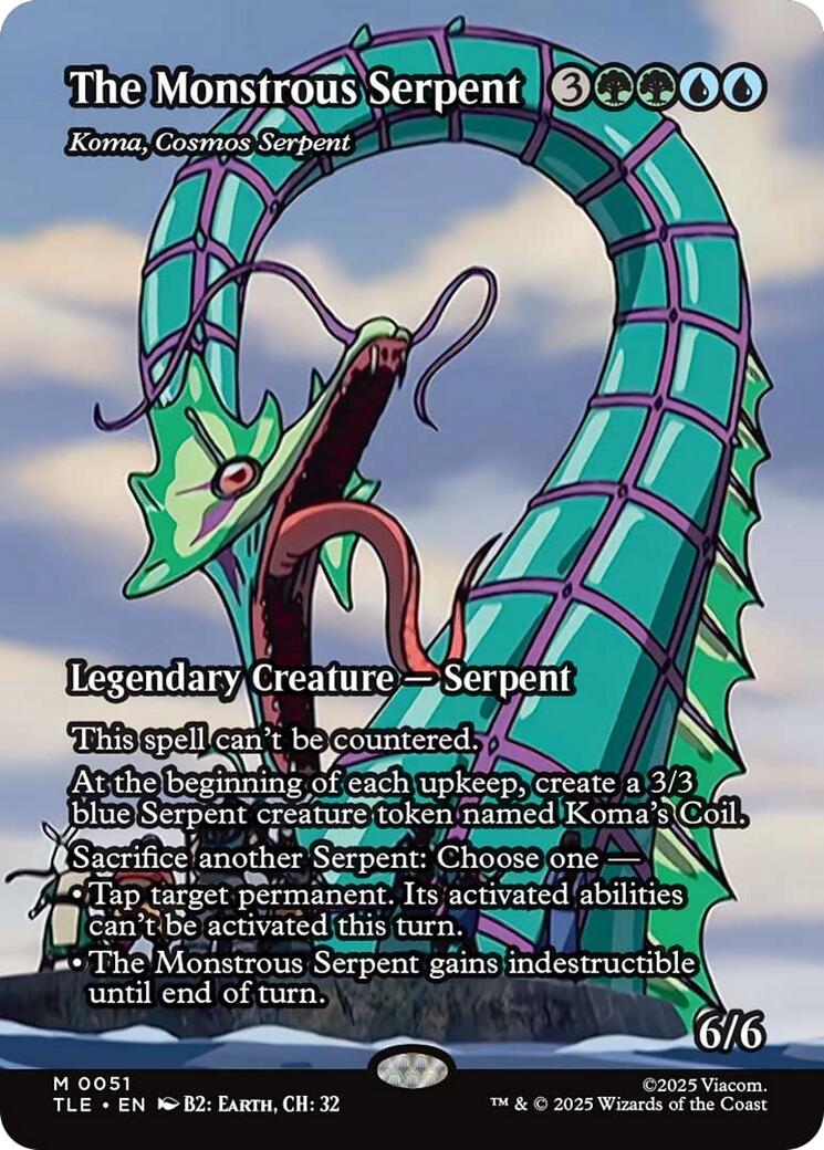 The Monstrous Serpent - Koma, Cosmos Serpent (Borderless) [Avatar: The Last Airbender: Eternal-Legal] | Shuffle n Cut Hobbies & Games