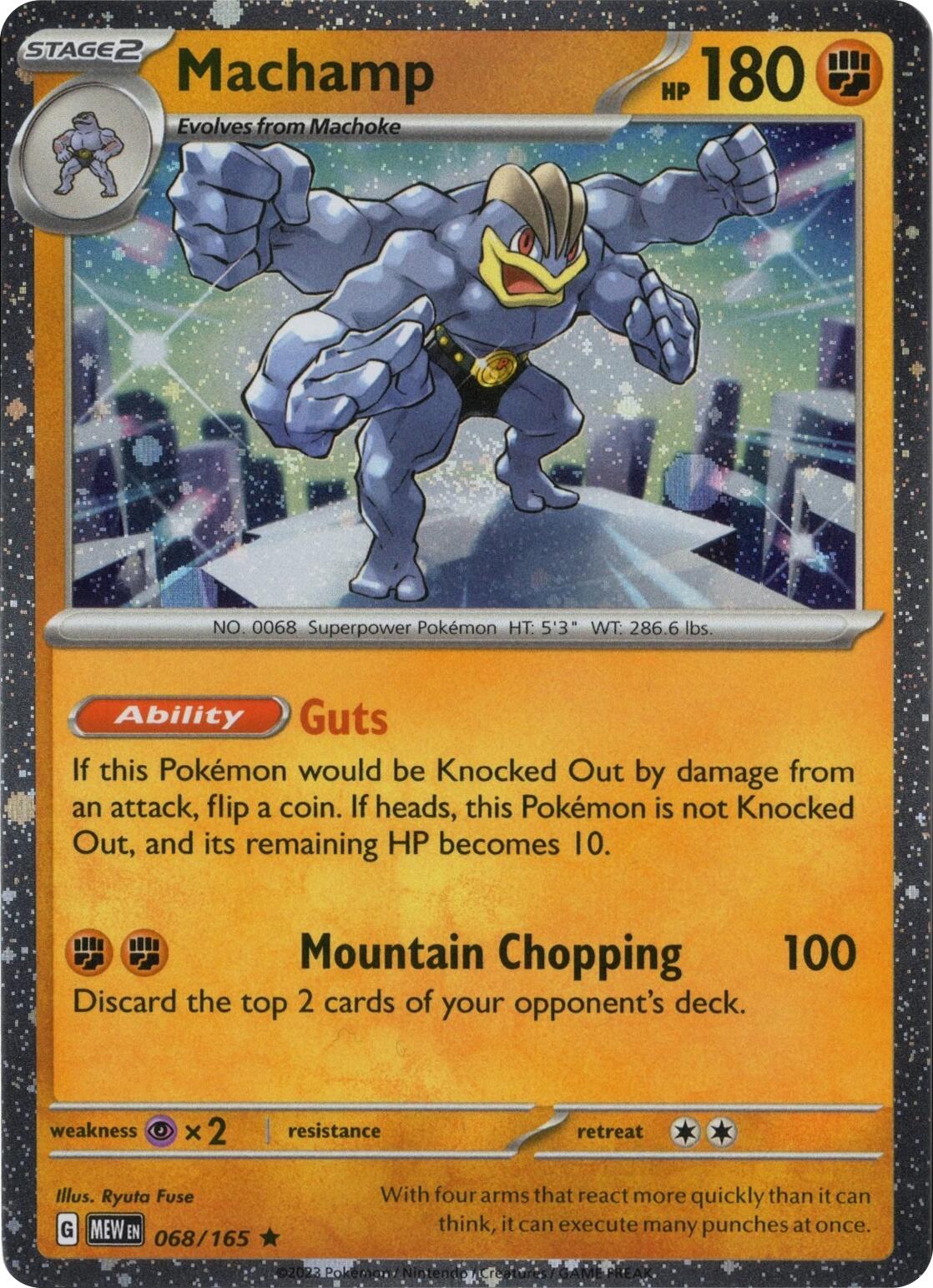 Machamp 068/165 (Cosmos Holo) [Miscellaneous Cards] | Shuffle n Cut Hobbies & Games