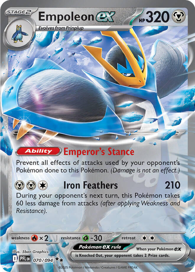 Empoleon ex (070/094) [Mega Evolution: Phantasmal Flames] | Shuffle n Cut Hobbies & Games