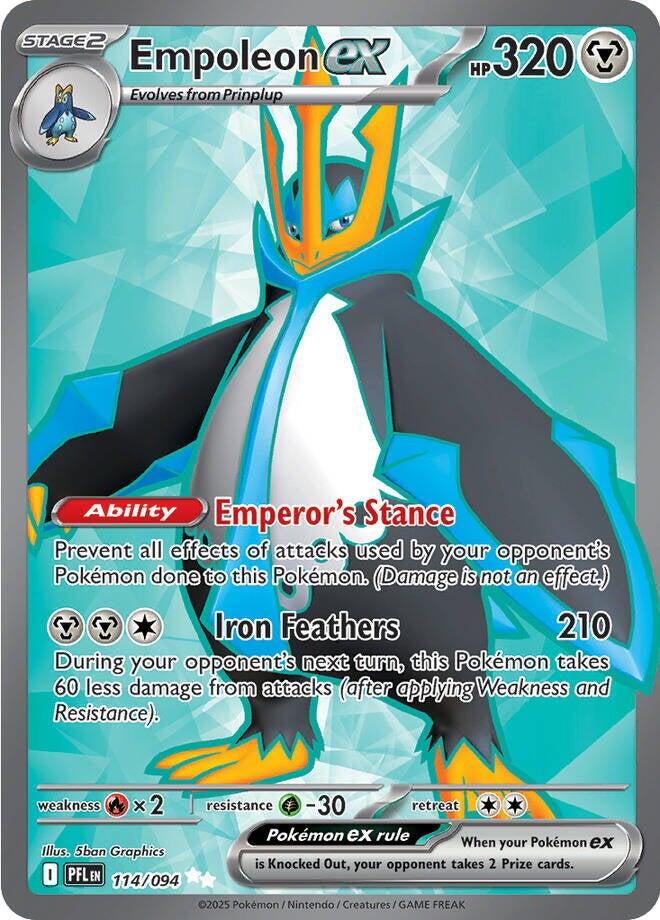 Empoleon ex (114/094) [Mega Evolution: Phantasmal Flames] | Shuffle n Cut Hobbies & Games