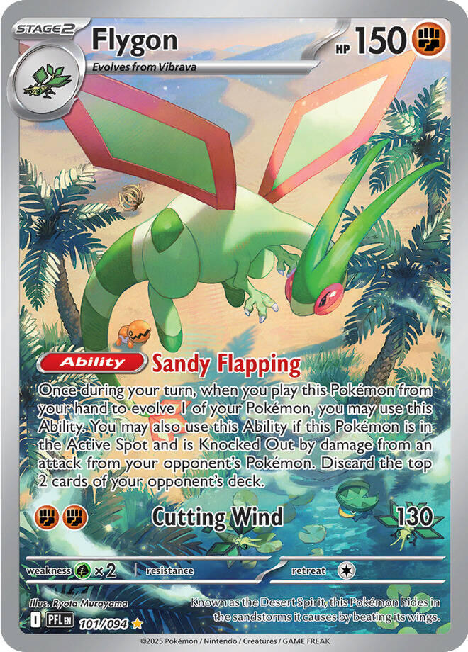 Flygon (101/094) [Mega Evolution: Phantasmal Flames] | Shuffle n Cut Hobbies & Games