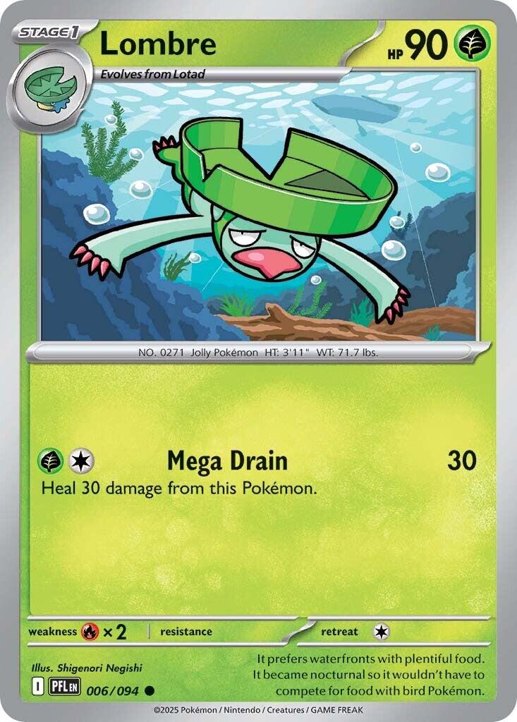 Lombre (006/094) [Mega Evolution: Phantasmal Flames] | Shuffle n Cut Hobbies & Games