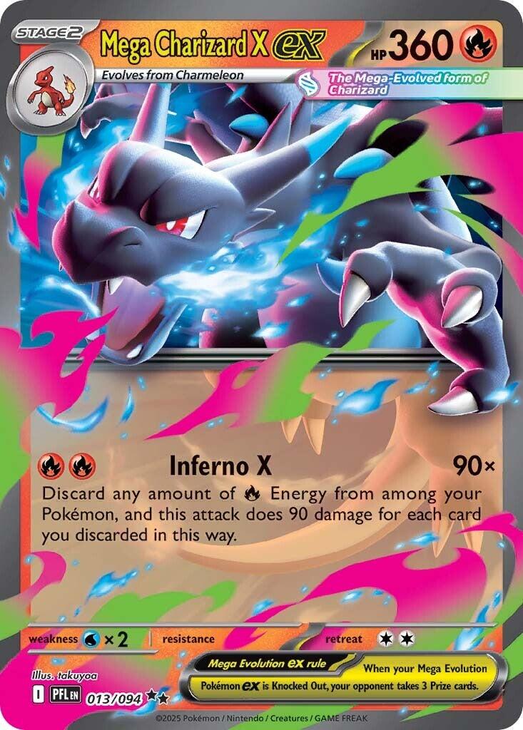 Mega Charizard X ex (013/094) [Mega Evolution: Phantasmal Flames] | Shuffle n Cut Hobbies & Games