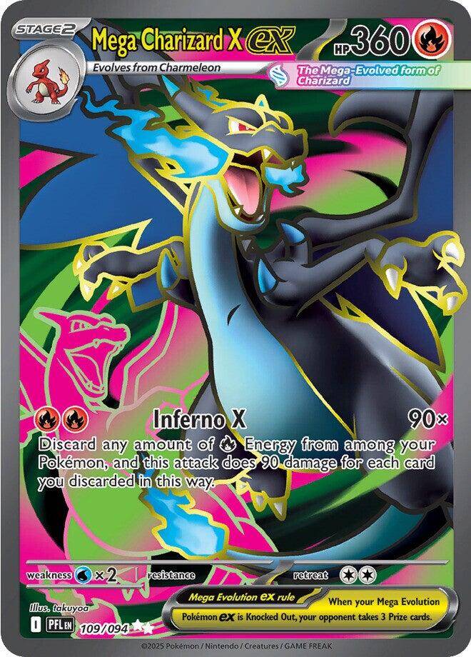 Mega Charizard X ex (109/094) [Mega Evolution: Phantasmal Flames] | Shuffle n Cut Hobbies & Games