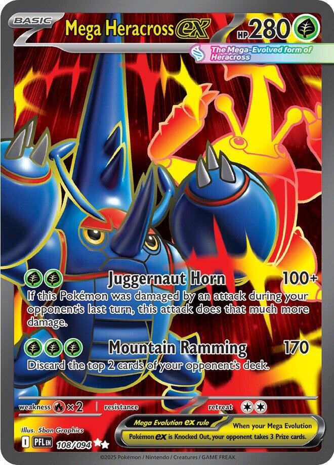 Mega Heracross ex (108/094) [Mega Evolution: Phantasmal Flames] | Shuffle n Cut Hobbies & Games