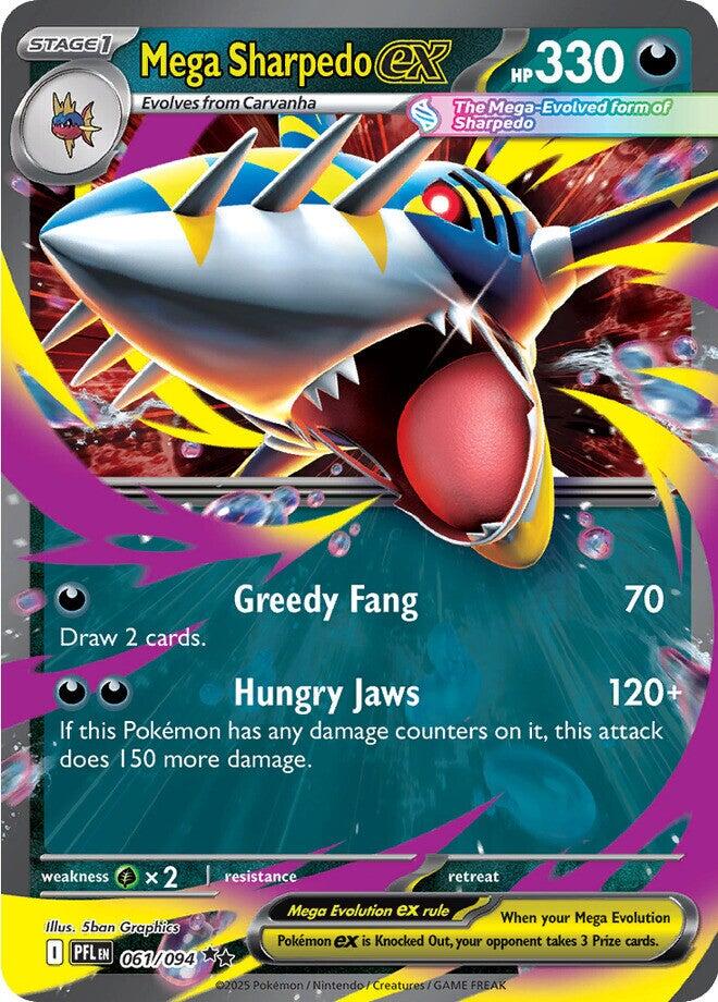 Mega Sharpedo ex (061/094) [Mega Evolution: Phantasmal Flames] | Shuffle n Cut Hobbies & Games