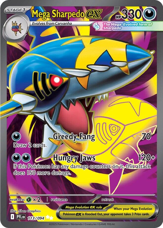 Mega Sharpedo ex (113/094) [Mega Evolution: Phantasmal Flames] | Shuffle n Cut Hobbies & Games