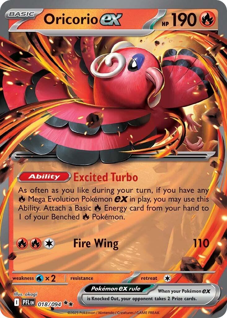 Oricorio ex (018/094) [Mega Evolution: Phantasmal Flames] | Shuffle n Cut Hobbies & Games
